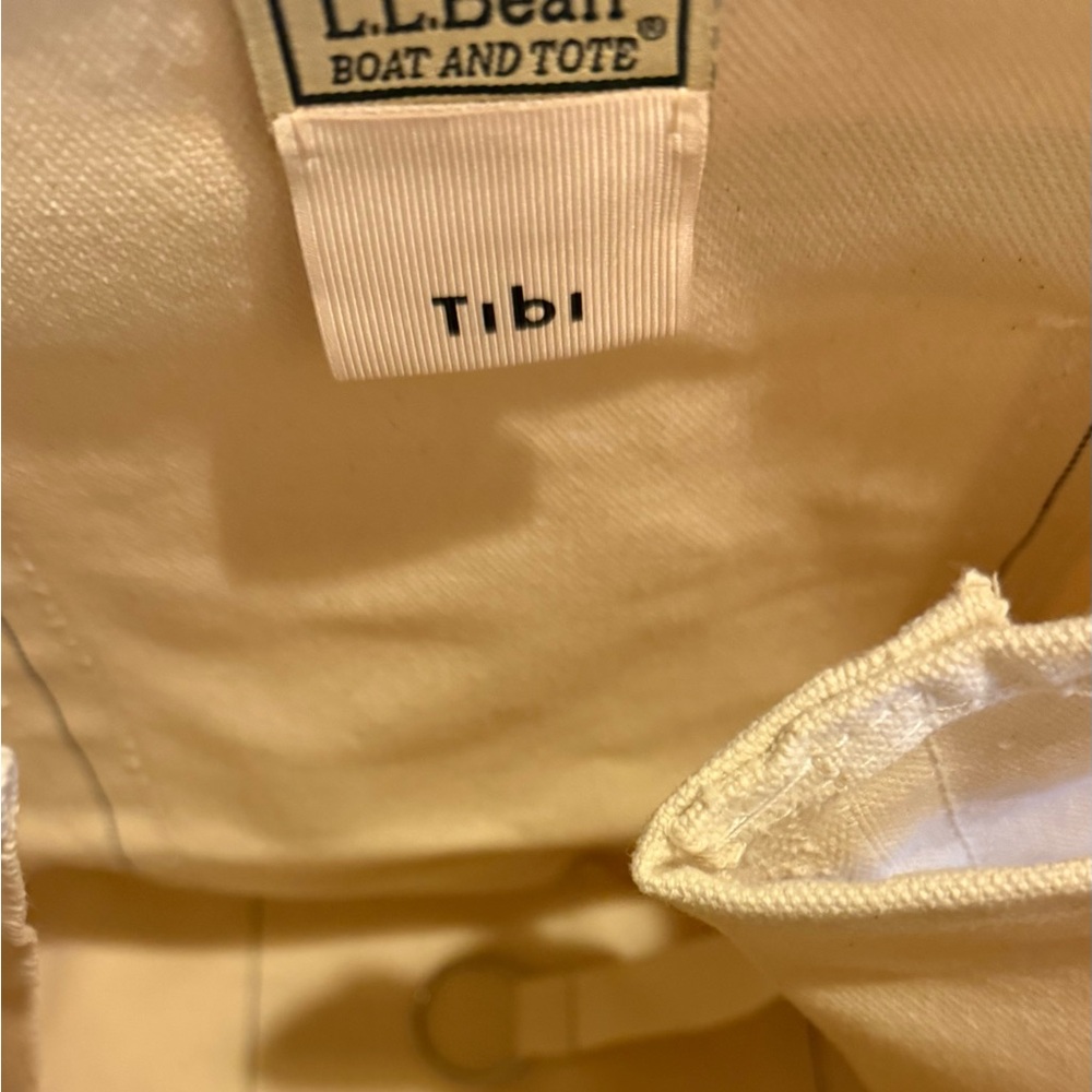 Tibi x LL Bean Cream Tote Bag with Black belt brand new!!! - Picture 4 of 10
